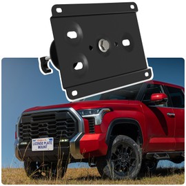 Anti-Theft License Plate Holder Compatible with Toyota Tundra 2022-2024 (4th Gen XK70), Front Grille License Plate Bracket Mounting Kit, No Drill Bumper Frame