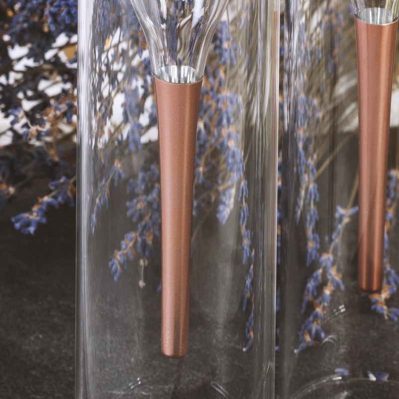 Thumbs Up Inside Out Champagne Flutes, Clear, Set of 2