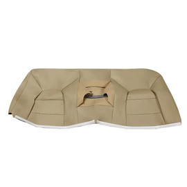 Zieichy Rear Bench Top Leather Seat Cover Tan Compatible with 1999 2000 Ford F250 F350 F450 F550 Lariat