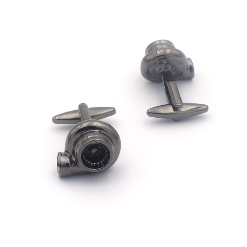 3D Gun Black Mini Turbo Cufflinks