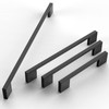 FURNIWARE 5 Pack Cabinet Pull,Matt Black Cabinet Handles,Hardware Drawer Pulls,Solid