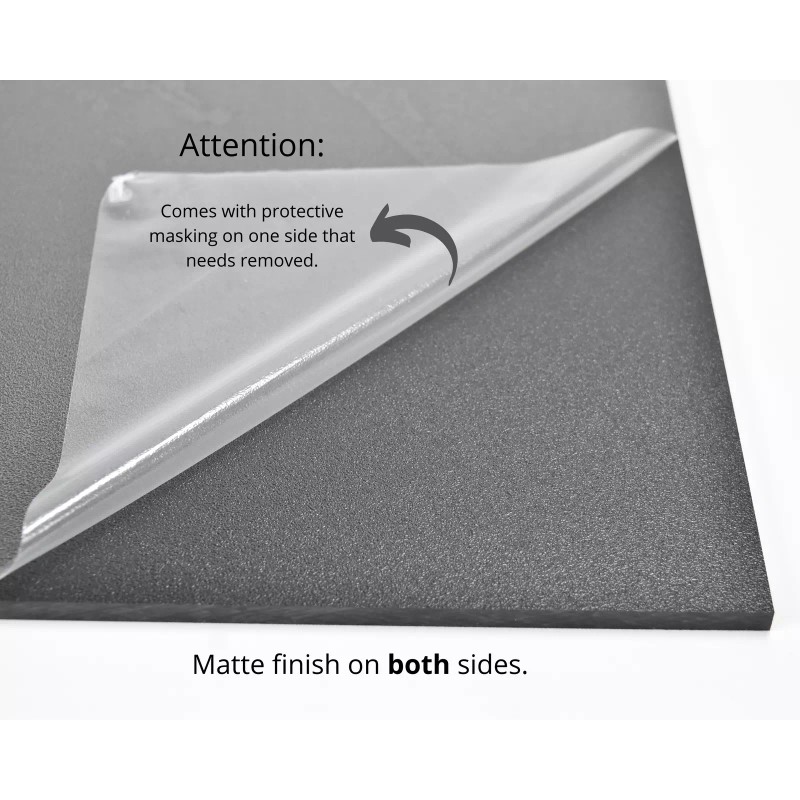 BuyPlastic Black HDPE Starboard, Marine Grade Plastic Sheet 1/4" x