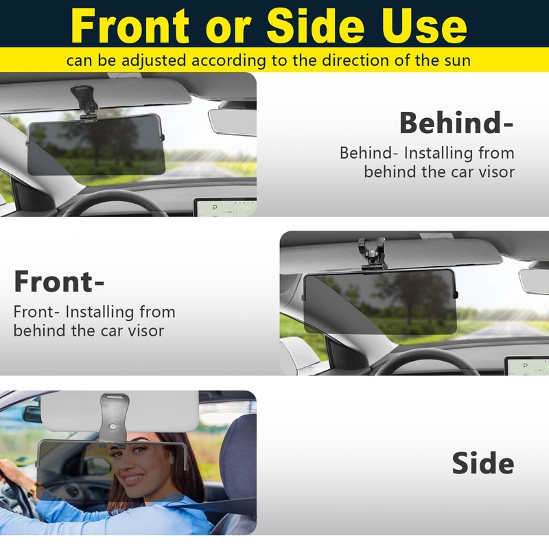 DOOUBAO Sun Visor Extender for Car, 2 in 1 Day