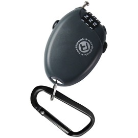 North Peak NP-3327 BK Cable Lock, Dial Type, Snowboard, Maximum Cable Length 27.6 inches (70 cm)