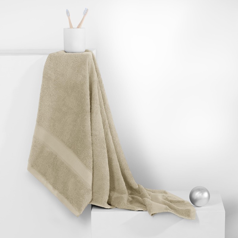 DecoKing Hand Towel 50 x 100 cm Beige Cotton Bamboo