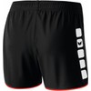 erima Damen Shorts 5-Cubes ohne Innenslip, Schwarz/Rot, 40, 615409