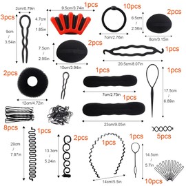 JALCH 27-Piece Hair Styling Accessories - Magic Spiral Braid & Design Tools Kit for Women - DIY Hair Accessories for Creative Hairstyles, Includes Bun Maker, Twist Styling Clips & Braiding Tools