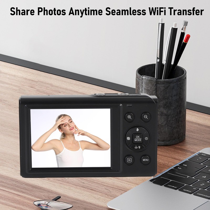 Bewinner 5K Vlog Camera with Dual Screen, 80MP Photo, 18X