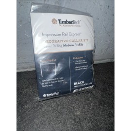 TimberTech Impression Rail Express Classic Rail Decorative Collar Kit Black 1.5”