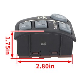 partszen 4 Wheel Drive Shift Switch for Chevy Blazer S10 GMC Envoy Jimmy S-15 Bravada 1998-2005