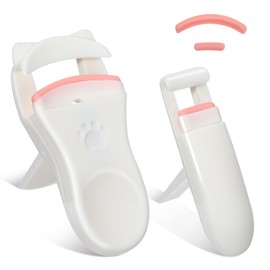 Oruola 2 Pieces Mini Eyelash Curler,Portable Eyelash Curler for Travel,Professional Lash Lift Tool with Corner Curler for Kids Eyelashes,Long-Lasting Curling, Lightweight ABS Material,Beige