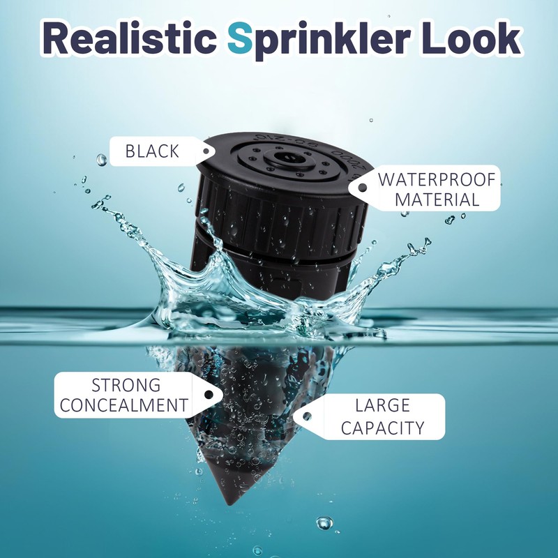 Meejune Hide a Key Outside Sprinkler Head - Waterproof Outdoor