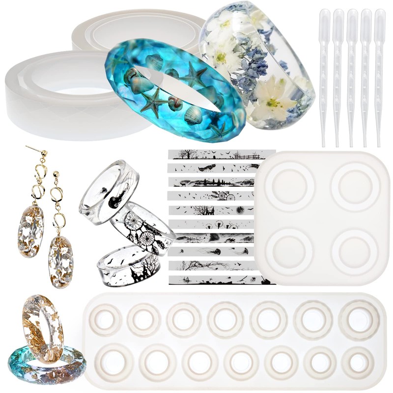 Bracelet and Ring Resin Jewellery Moulds Larger Sizes Set 19