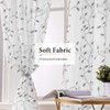MIULEE Decorative Sheer Curtains with Embroidered Leaf Pattern for Living