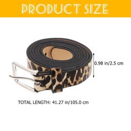Abaodam Jeans Belt Womens Dress Belt Leopard Belts for Women Leopard Print Leather Belt for Women Belt for Men Bb Belt Belts for Women Jeans Leather Belts for Women Thin Belt Vintage Miss