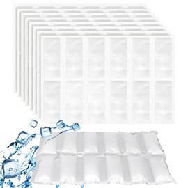 WYKOO 10Packs Ice Pack Sheets for Coolers, Self-Absorbing Ice Pack, Reusable Dry Ice Pack, Flexible Ice Pack Sheets, Lunch Bag Freezer Packs, Ice Mat Cube Sheets for Food Fresh and Beverages Cold