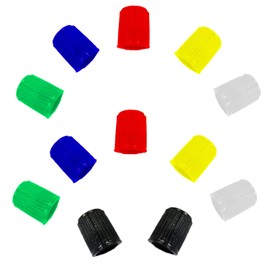 reiri Bicycle Air Valve Caps Resin (12 Mixed Pieces), 2 Each x 6 Colors = 12 Pieces Total