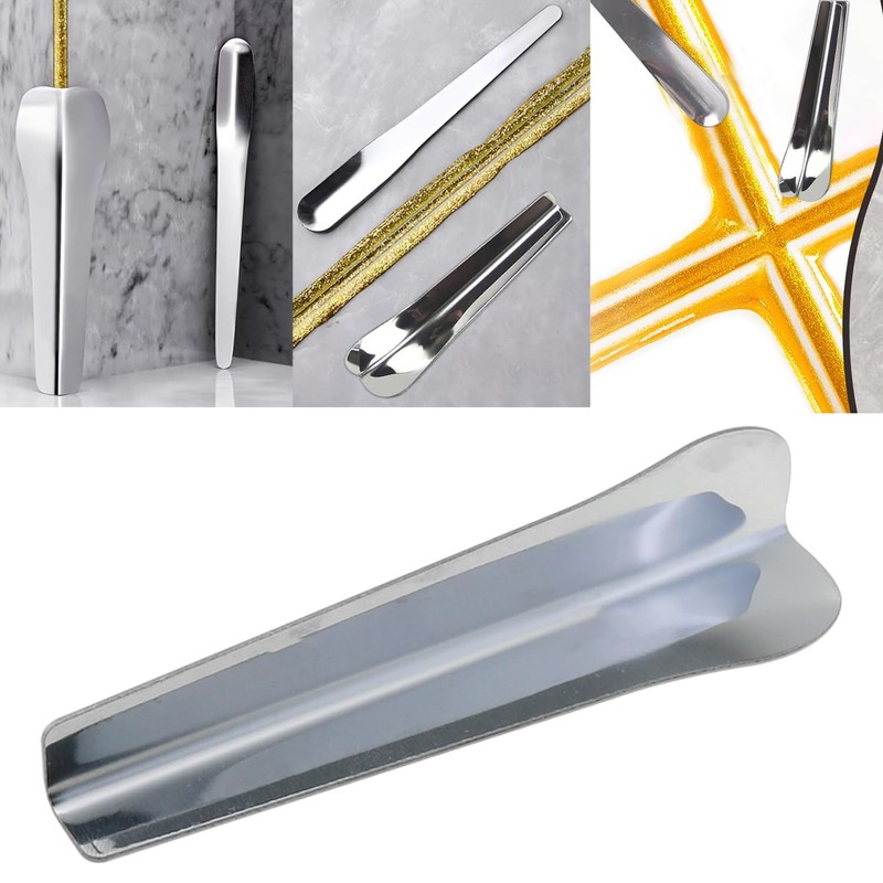 Heyous 2PCS Silver Stainless Steel Double Ended Caulking Tools Cement