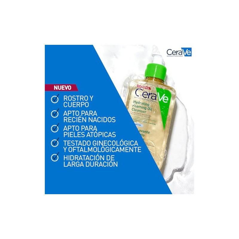 CeraVe - Aceite limpiador hidratante para piel normal a seca