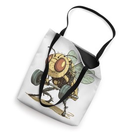 Abstract Wimpy Fly Lifting Barbell Weights Gym Bug Fit Art Tote Bag