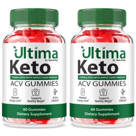 (2 Pack) Ultima Keto ACV Gummies – Ultimate Apple Cider Vinegar & Electrolytes-Inspired Gummy with Balanced Support for Active Lifestyle, Hydration & Body Goals | Delicious, Easy-to-Chew (120 Gummies)