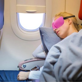Sleep Mask, 3D Ultra Soft Comfortable Eye Masks, Sleeping Aid Blindfold for Nap, Deep Contoured Eye mask with Adjustable Strap, 100% Blocks Light Sleep Shade Cover for Men Women Children (Pink)