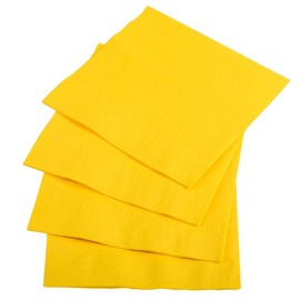 Perfectware 2 Ply Yellow-200 Yellow Beverage Napkin Package of 200ct- 2-Ply, 2.5" Height, 5" Width, 10" Length (Pack of 200)
