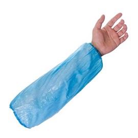 100 x Disposable Sleeves, Over-Sleeve Water-Resistant Arm Cover Sleeve Protector with Elasticated Wrist (Blue)