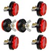 Muoqele 6PCS Red Reflectors Motorcycle License Plate Frame Bolts and