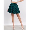 DJT Women's Flared Mini Skater Skirt with Pockets Versatile Elastic