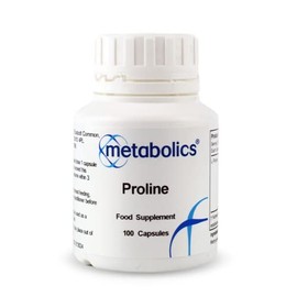 L‑Proline 340 mg – 100 Vegan Capsules | Amino Acid for Collagen Support, Skin, Joints & Connective Tissue Health | Gentle Recovery & Repair | UK Made | Metabolics
