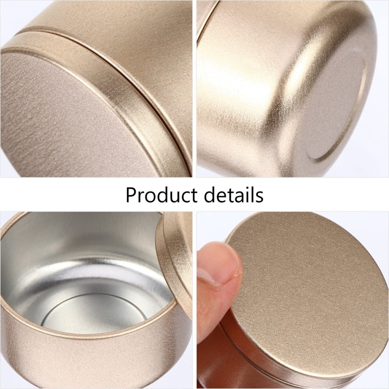 FRCOLOR Contenedores De Metal Para Velas 2.04X2.04X1.37In Latas Reutilizables Para