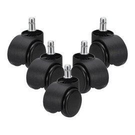 PATIKIL Office Chair Wheels 2 Inch, 5 Pcs Replacement Desk Caster Wheels 7/16" x 7/8" Smooth Quite Rolling Stem Wheels 110 Lbs Per Wheel for Work Chair Gaming Chair, Black