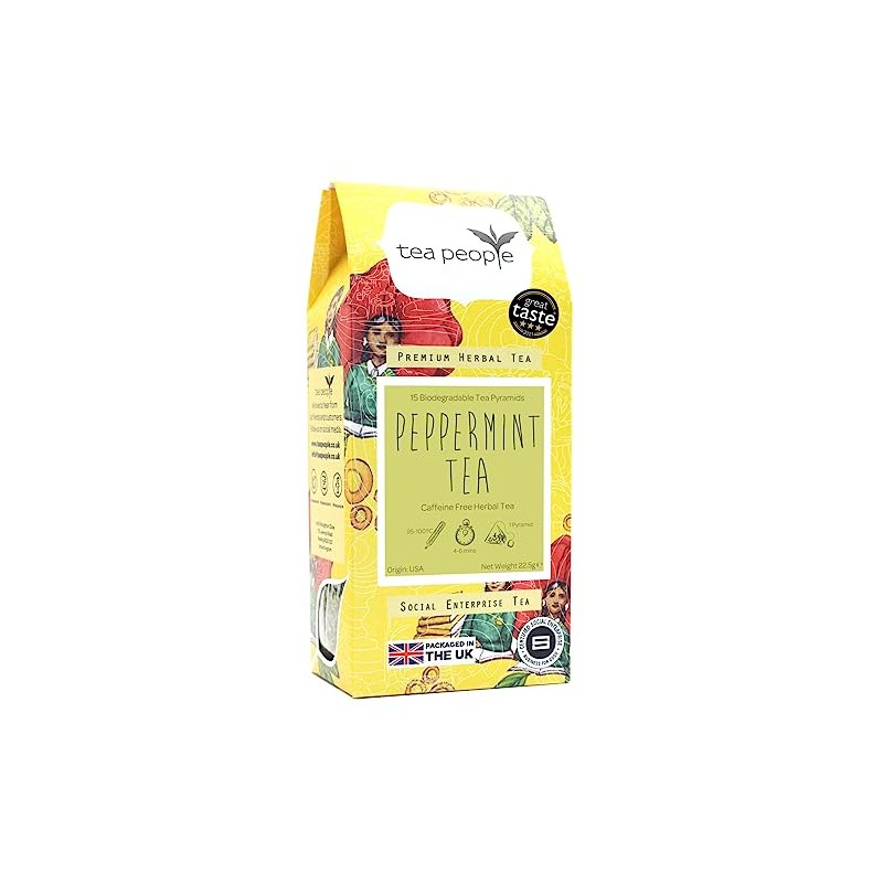 Tea People Peppermint Tea - 15 tea pyramids pack