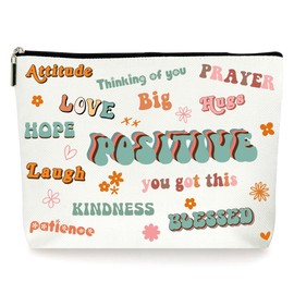 ZYQFN Positive Affirmation Cosmetic Makeup Bags, Inspirational Motivational Cheer Up Thoughtful Gifts for Women, Get Well Feel Better Gifts After Surgery, Christmas Birthday Gifts for Women. (063)