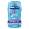 Secret, Antitranspirante Mujer, Barra Invisible, Aroma a Lavanda, 45g