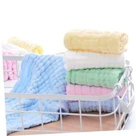 Kisangel 10pcs Muslin Washcloths Soft Burp Cloths for Newborns for Drool Saliva Care Gentle Sensitive Skin Shower