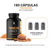 Cúrcuma + Jengibre 180 Cápsulas. Ingredientes naturales: Aceite de Coco.