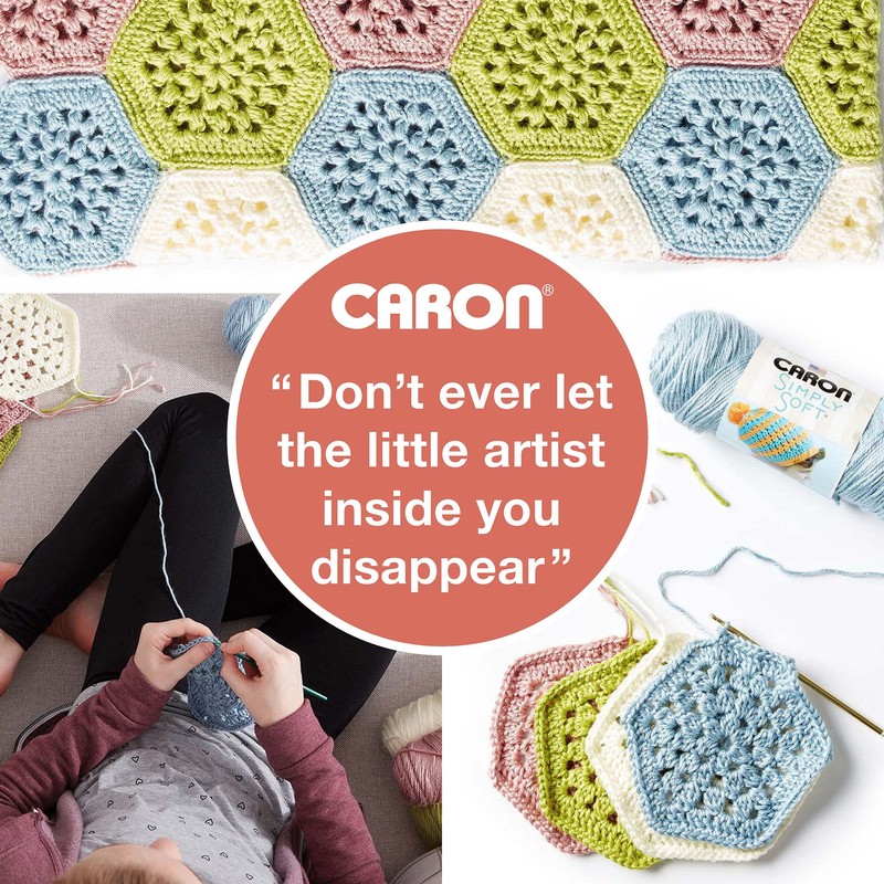 Caron One Pound White Yarn - 2 Pack of 454g/16oz