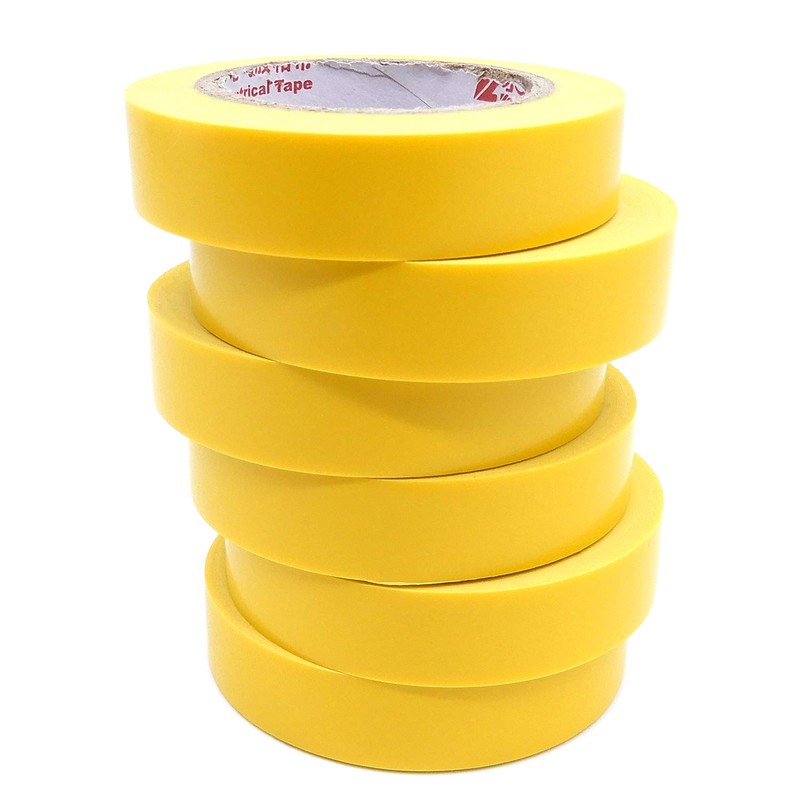 Maveek Electrical Tape 0.6 Inch 15M Yellow Electrical Insulation Tape,