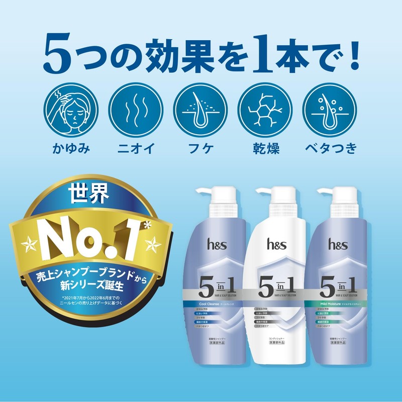 h&s 5 in 1 Cool Cleanse Series Shampoo + Conditioner