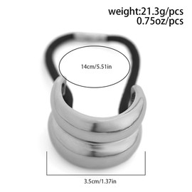 Danshinbow Metal Hair Ponytail Holders Metal Geometric Elastic Shaped Hair Ties Hair Cuff Wrap Rope for Women (B-Silver)