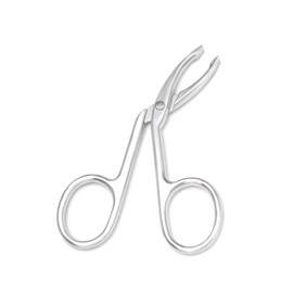 Motanar (2 Pack) Scissors Shaped Eyebrow Tweezers Clip - Flat Tip Tweezers Hair Plucker for Hair and Eyebrows Personal Care Multicolor (Silver & Curved)