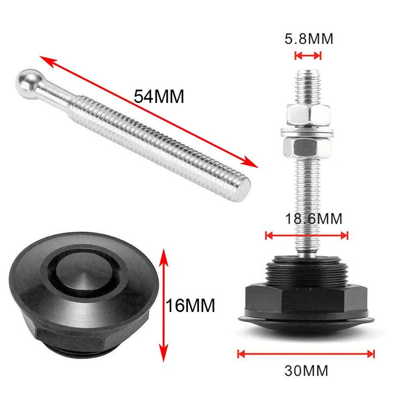 Woopeey 4 Pcs 1.25 inch Universal 304 Stainless Steel Vehicle