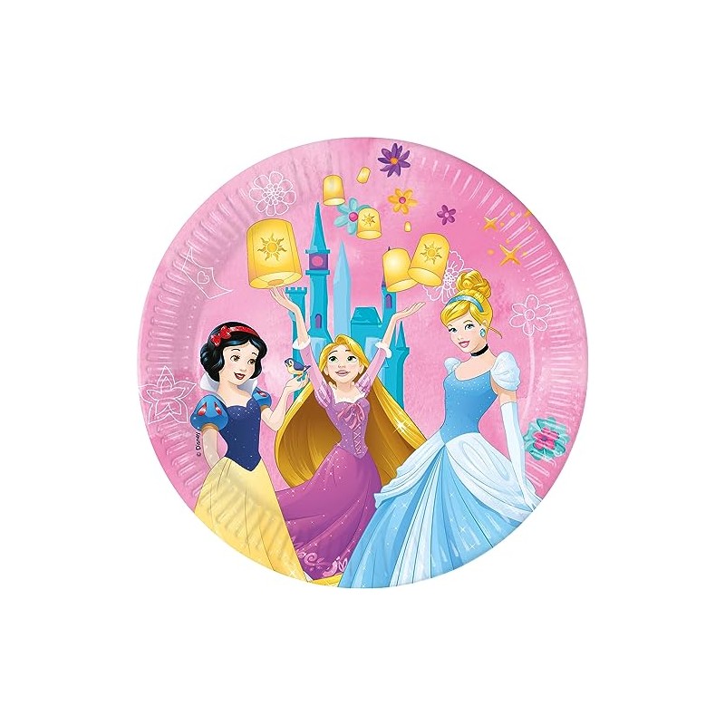 Procos Folat 93847P Disposable Paper Plates FSC Princess 23 cm