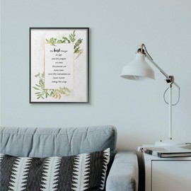 Stupell Industries The Best Things Green Gold Watercolor Inspirational Word, Design by Artist Ziwei Li Wall Art, 24 x 30, Black Framed