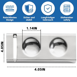 YellRin Knife Spoon Rests Stainless Steel Spoon Fork Knife Rest Rack Flatware Holder Set of 4 for Dining Table Hotel Restaurant