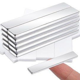 BOCHUANG 10 Pcs Magnetic Bars, Strong Magnets, 2.4 x 0.4 x 0.1 inches (60 x 10 x 3 mm), Strong Magnets, Tape, Double Sided Magnets, Neodymium Magnets, Rectangular Magnets, DIY Crafts, Whiteboards,