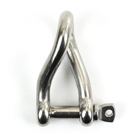 DAUMLINK® Aisi 316 A4 Round Shackles Twisted Material Stainless Steel (2 Pieces) as Connecting Chains or Tamps to Eyelets (5 mm)