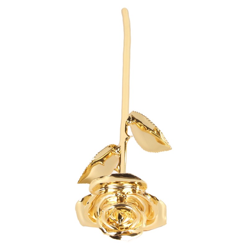 24K Gold Plated Rose Clear Texture Romantic Exquisite Long Lasting